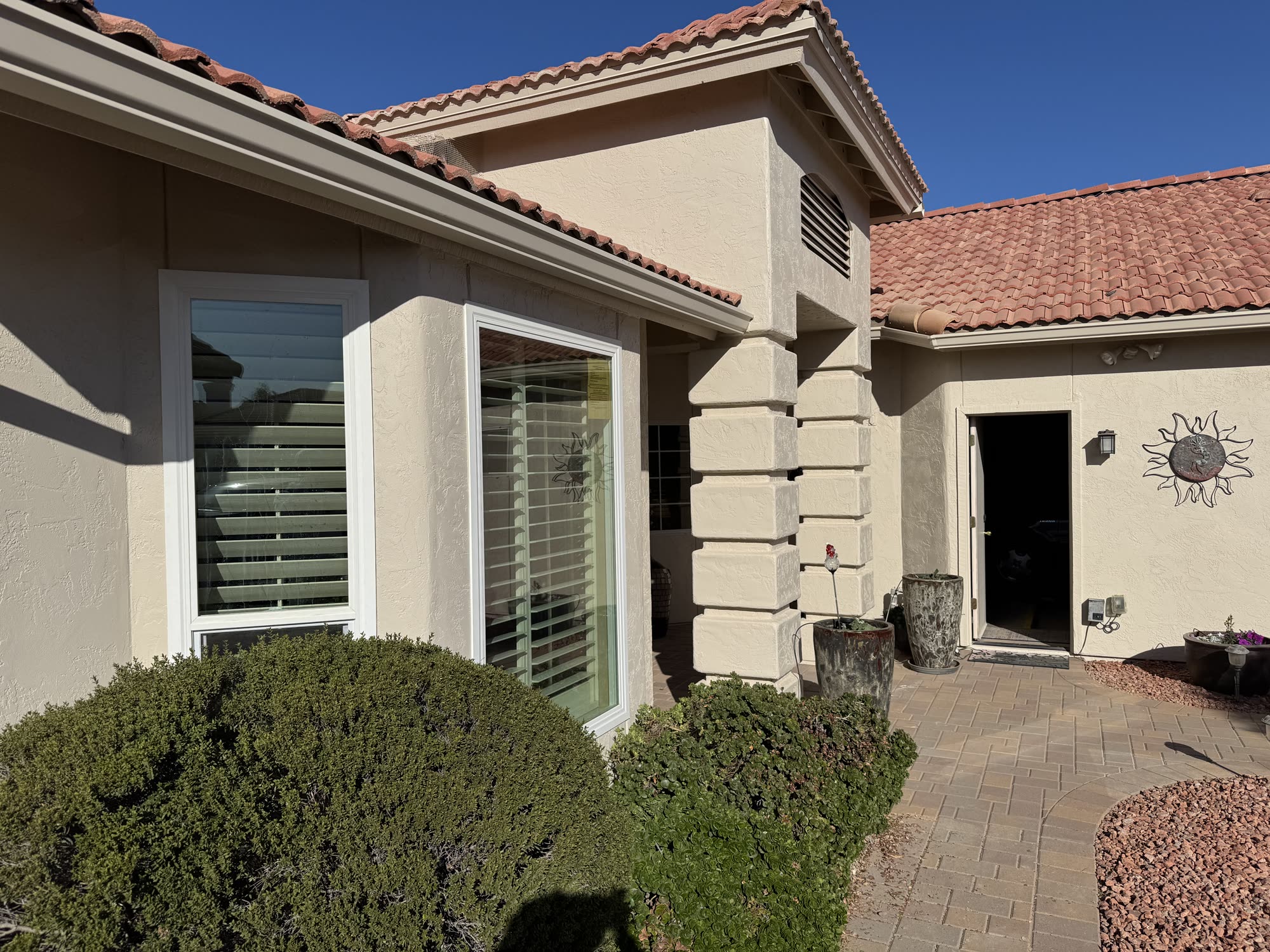 Freshly painted stucco home in the Phoenix valley