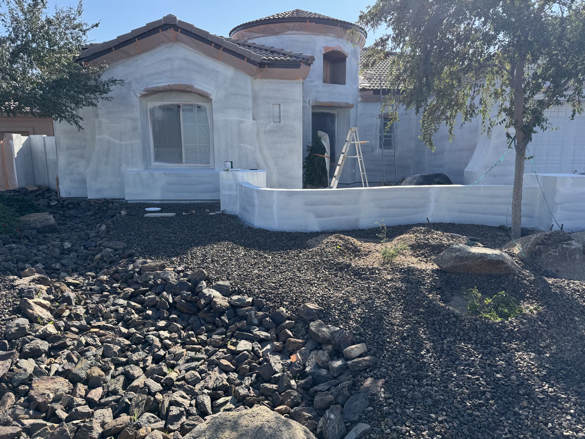 Stucco repair on a Chandler Arizona home